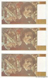 100 Francs DELACROIX 442-1 & 442-2 Faux FRANCE  1995 F.69ter.02c UNC-