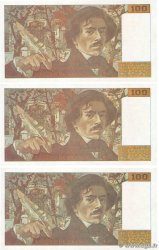100 Francs DELACROIX 442-1 & 442-2 Faux FRANCE  1995 F.69ter.02c AU