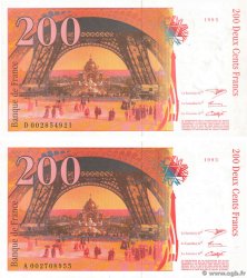 200 Francs EIFFEL Lot FRANCE  1995 F.75.01 pr.NEUF