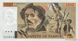 100 Francs DELACROIX imprimé en continu FRANCIA  1991 F.69bis.03c1