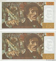 100 Francs DELACROIX Consécutifs FRANCIA  1978 F.68.03 q.SPL