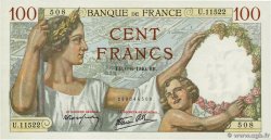 100 Francs SULLY FRANKREICH  1940 F.26.31 fST