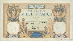 1000 Francs CÉRÈS ET MERCURE type modifié FRANKREICH  1940 F.38.43 SS