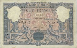 100 Francs BLEU ET ROSE FRANCE  1900 F.21.14 TB