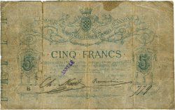 5 Francs Annulé FRANCE régionalisme et divers Annonay 1872 JER.07.01a TB