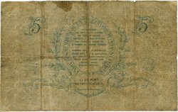 5 Francs Annulé FRANCE régionalisme et divers Annonay 1872 JER.07.01a TB