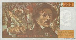100 Francs DELACROIX imprimé en continu Fauté FRANCE  1991 F.69bis.03a1 TTB+