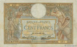 100 Francs LUC OLIVIER MERSON type modifié FRANCE  1939 F.25.49