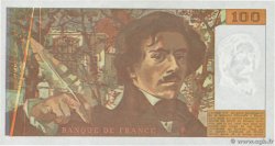 100 Francs DELACROIX imprimé en continu Fauté FRANCE  1993 F.69bis.08 SPL