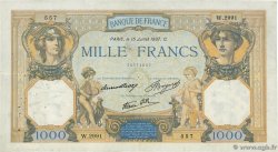 1000 Francs CÉRÈS ET MERCURE type modifié FRANCE  1937 F.38.01 TB+