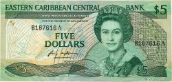 5 Dollars EAST CARIBBEAN STATES  1988 P.22a1 BC