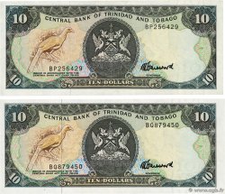 10 Dollars Lot TRINIDAD and TOBAGO  1985 P.38c XF+