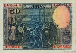 50 Pesetas ESPAÑA  1928 P.075a MBC+