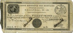20 Francs Annulé FRANCIA  1801 PS.245b MC