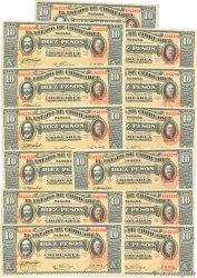 10 Pesos Consécutifs MEXICO  1915 PS.0535a AU