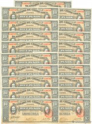 10 Pesos Consécutifs MEXICO  1915 PS.0535a XF+