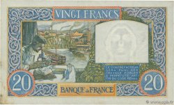 20 Francs TRAVAIL ET SCIENCE FRANCE  1940 F.12.02 VF