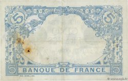 5 Francs BLEU FRANCE  1915 F.02.24 VF-