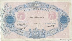 500 Francs BLEU ET ROSE FRANCE  1937 F.30.38 TB+