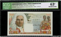 100 Francs La Bourdonnais Épreuve AFRIQUE ÉQUATORIALE FRANÇAISE  1946 P.24p pr.NEUF