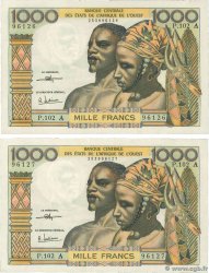 1000 Francs Consécutifs STATI AMERICANI AFRICANI  1972 P.103Ai q.FDC