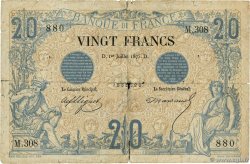 20 Francs NOIR FRANCE  1875 F.09.02 pr.B