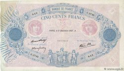 500 Francs BLEU ET ROSE modifié FRANCE  1937 F.31.03 VF-
