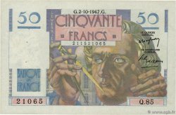 50 Francs LE VERRIER FRANCE  1947 F.20.09 VF+