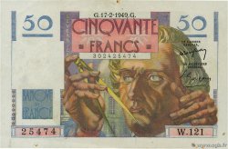 50 Francs LE VERRIER FRANKREICH  1949 F.20.11