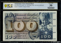 100 Francs SWITZERLAND  1971 P.49m VF
