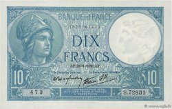 10 Francs MINERVE modifié FRANCE  1939 F.07.09 SPL