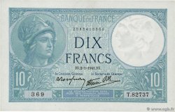 10 Francs MINERVE modifié FRANCE  1941 F.07.26 UNC-