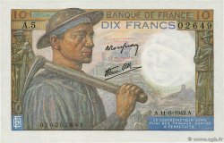 10 Francs MINEUR FRANCE  1942 F.08.03 NEUF