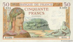50 Francs CÉRÈS FRANKREICH  1935 F.17.07 fVZ
