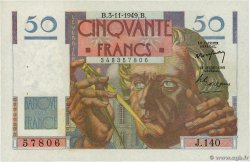 50 Francs LE VERRIER FRANCIA  1949 F.20.13 SC