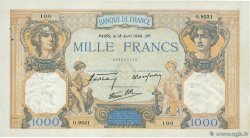 1000 Francs CÉRÈS ET MERCURE type modifié FRANCIA  1940 F.38.46 MBC+