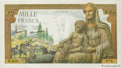 1000 Francs DÉESSE DÉMÉTER FRANKREICH  1943 F.40.20