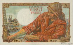 20 Francs PÊCHEUR FRANCIA  1943 F.13.07 FDC