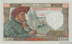 50 Francs JACQUES CŒUR FRANCE  1941 F.19.16 UNC-