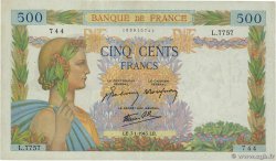 500 Francs LA PAIX FRANCIA  1943 F.32.44 BB