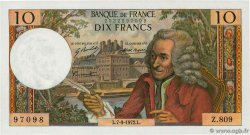 10 Francs VOLTAIRE FRANCE  1972 F.62.58 pr.NEUF