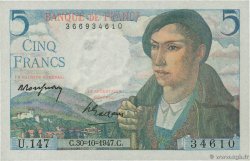 5 Francs BERGER FRANCE  1947 F.05.07 SPL+