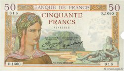 50 Francs CÉRÈS FRANKREICH  1935 F.17.09 SS