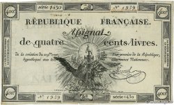 400 Livres FRANCIA  1792 Ass.38a BB