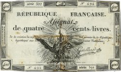 400 Livres FRANCE  1792 Ass.38a TTB
