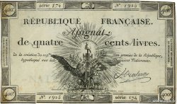 400 Livres FRANCIA  1792 Ass.38a q.SPL