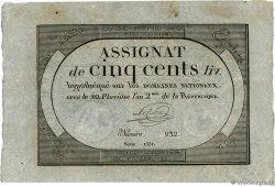 500 Livres  FRANCE  1794 Ass.47a