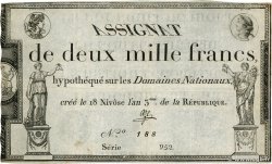 2000 Francs FRANCE  1795 Ass.51a TTB