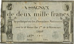 2000 Francs FRANCIA  1795 Ass.51a q.SPL