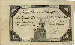 50 Livres FRANCIA  1792 Ass.39a AU